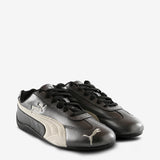 Grey sneakers, side view