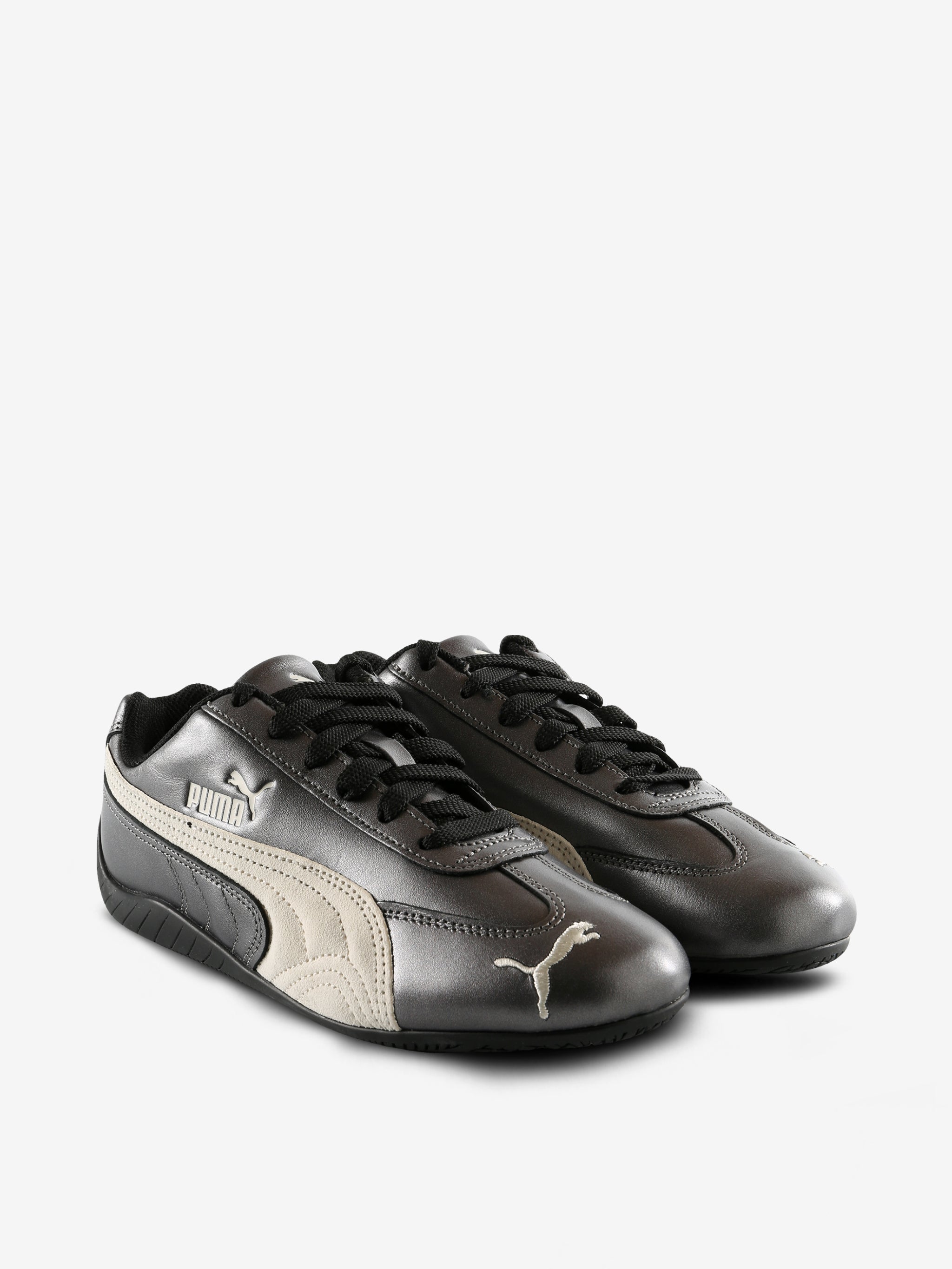 Grey sneakers, side view