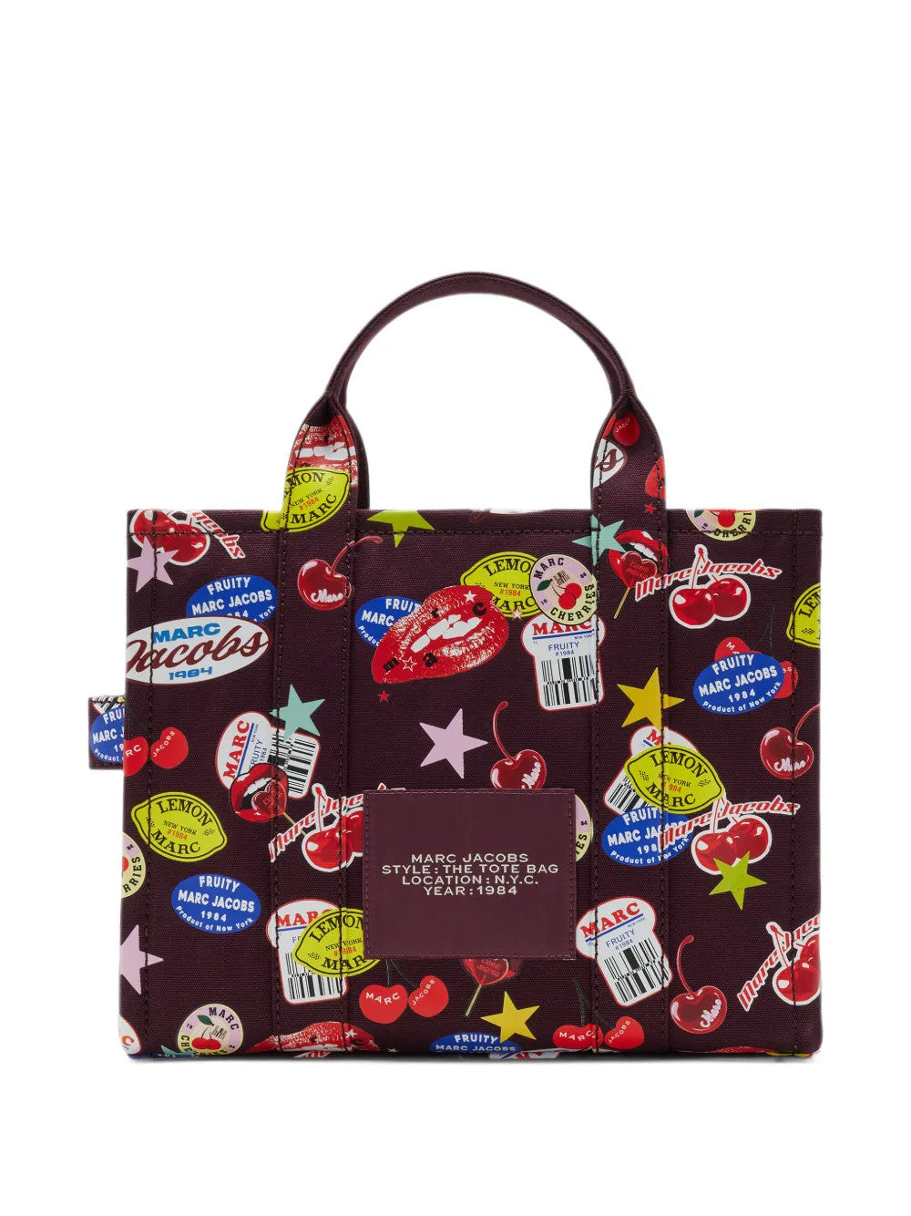 Burgundy bag, front view