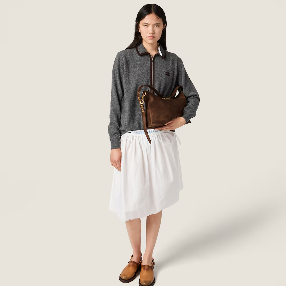 Brown bag, full body view