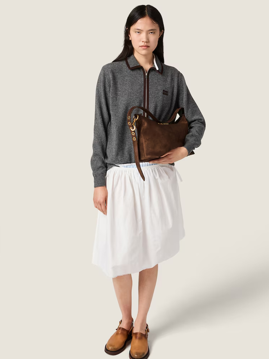 Brown bag, full body view