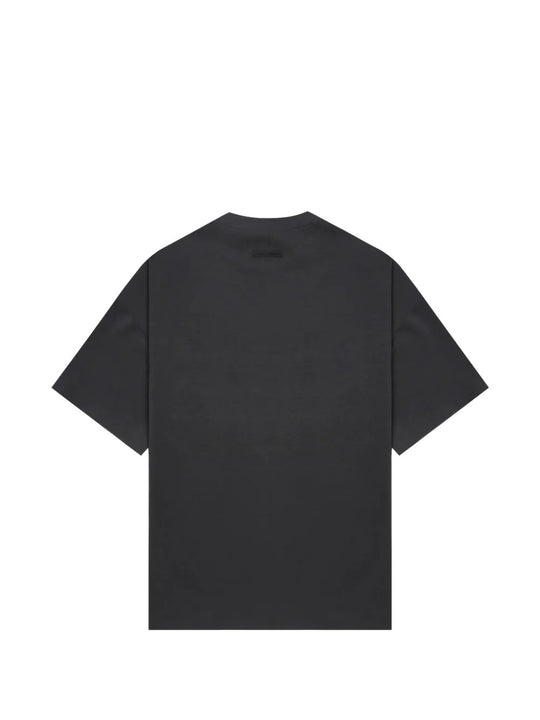 Grey t-shirt, back view