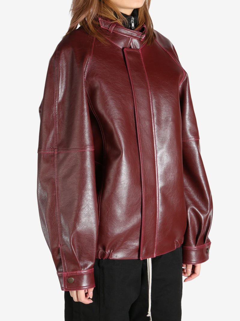 MM6 Maison Margiela - Women Leather Buckle Collar Jacket