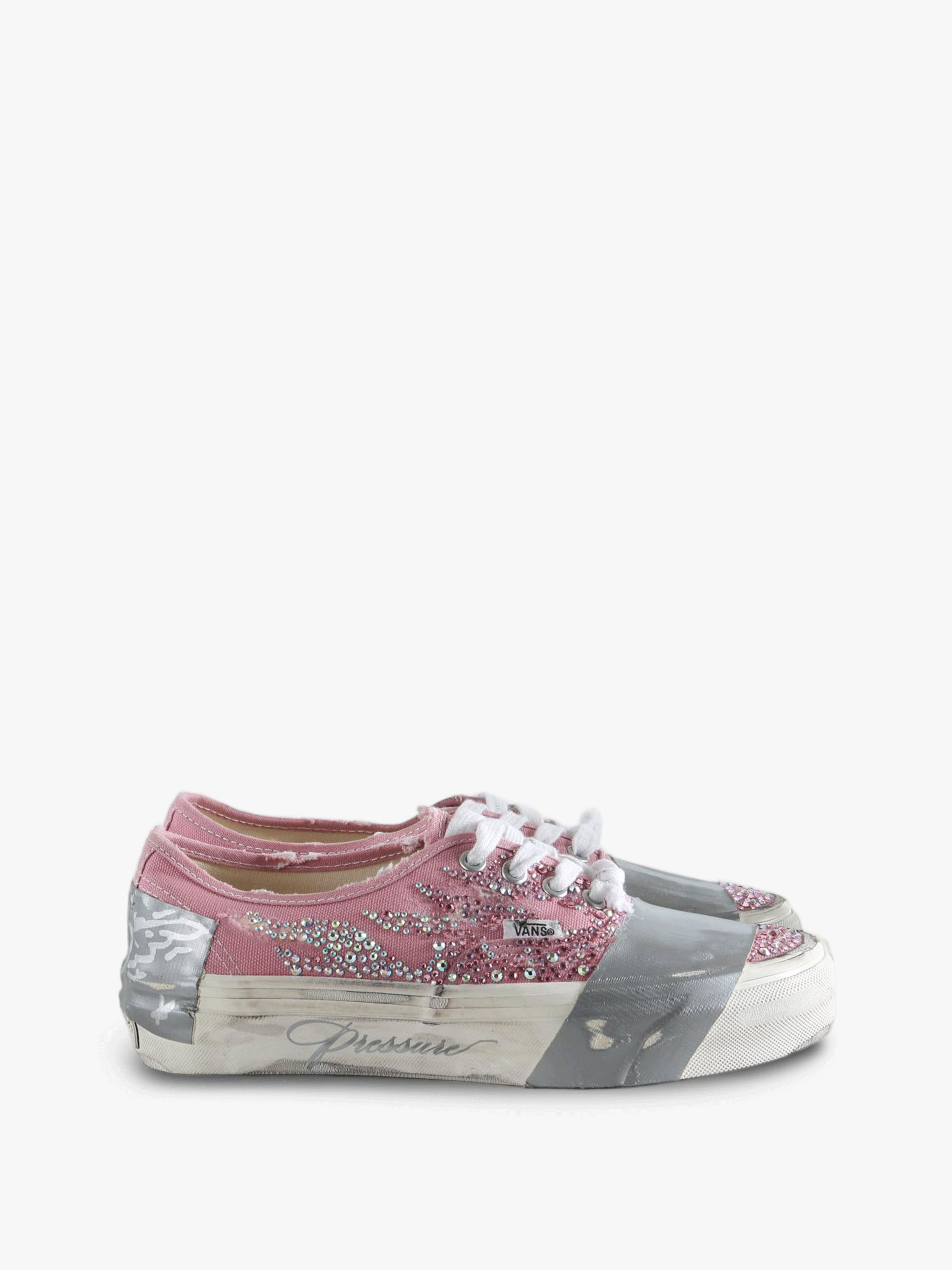 Pink shoes, side view