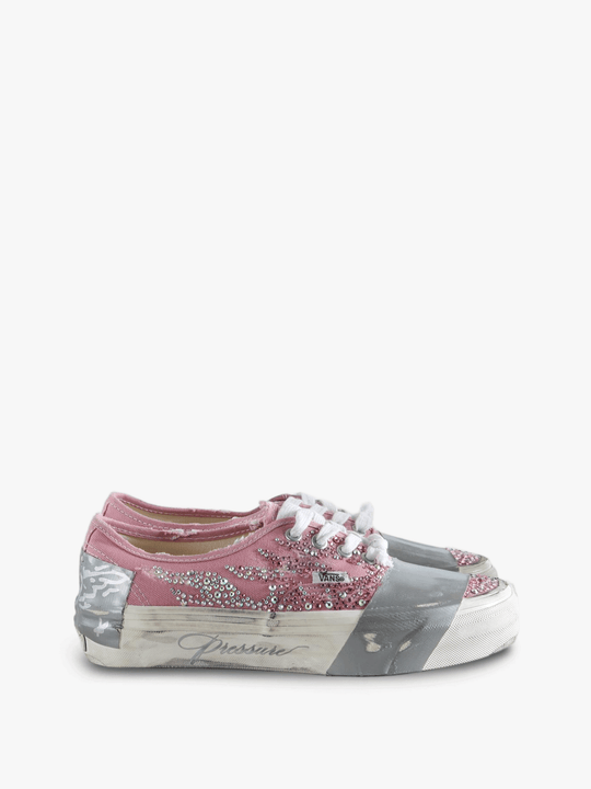 Pink shoes, side view