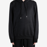 Black hoodie, full body view
