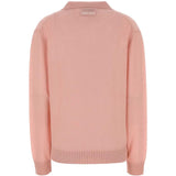 Pink knitwear, back view