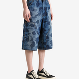 A BATHING APE - Men 1St Camo Double Knee 13 Oz Relaxed Fit Denim Shorts