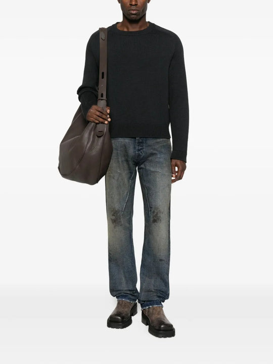 Blue jeans, full body view