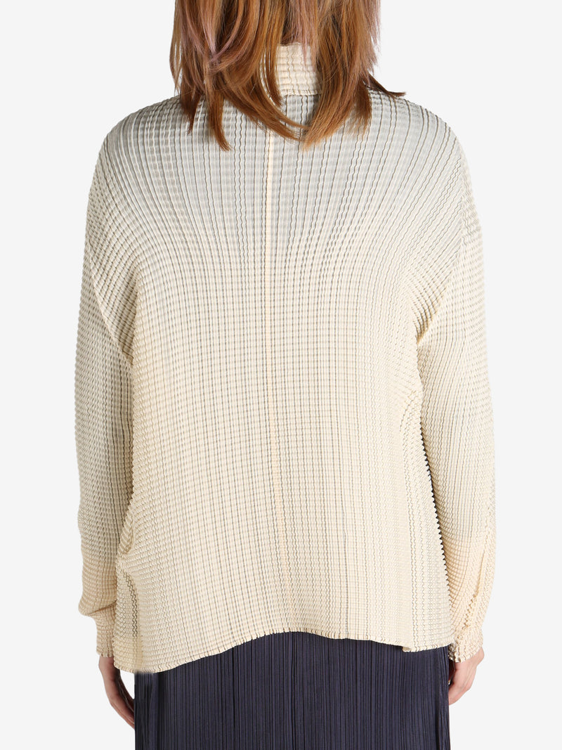 ISSEY MIYAKE - Women Wooly Pleats-56 Shirt