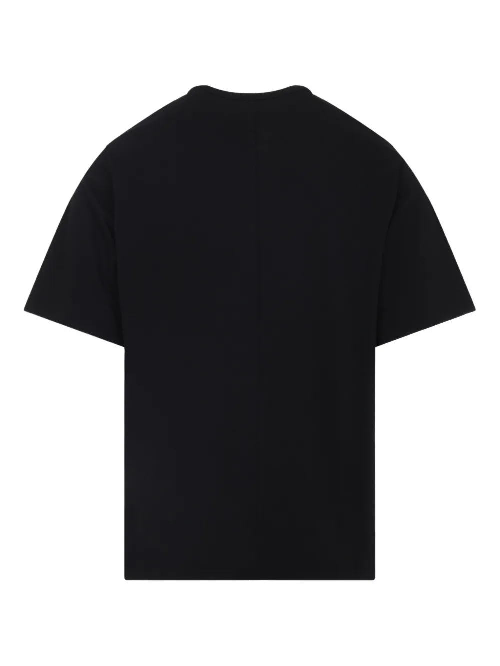 Black t-shirt, back view