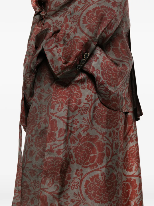 Close up of red pants,showing texture of the viscose fabric