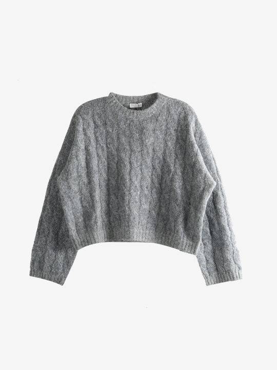 Grey knitwears, front view