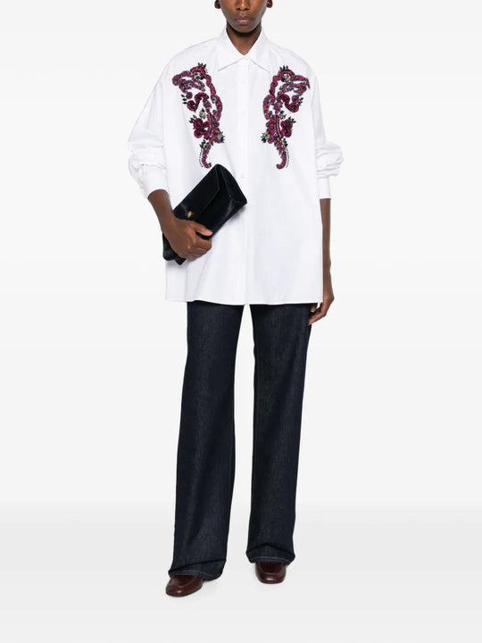 White shirt, full body view