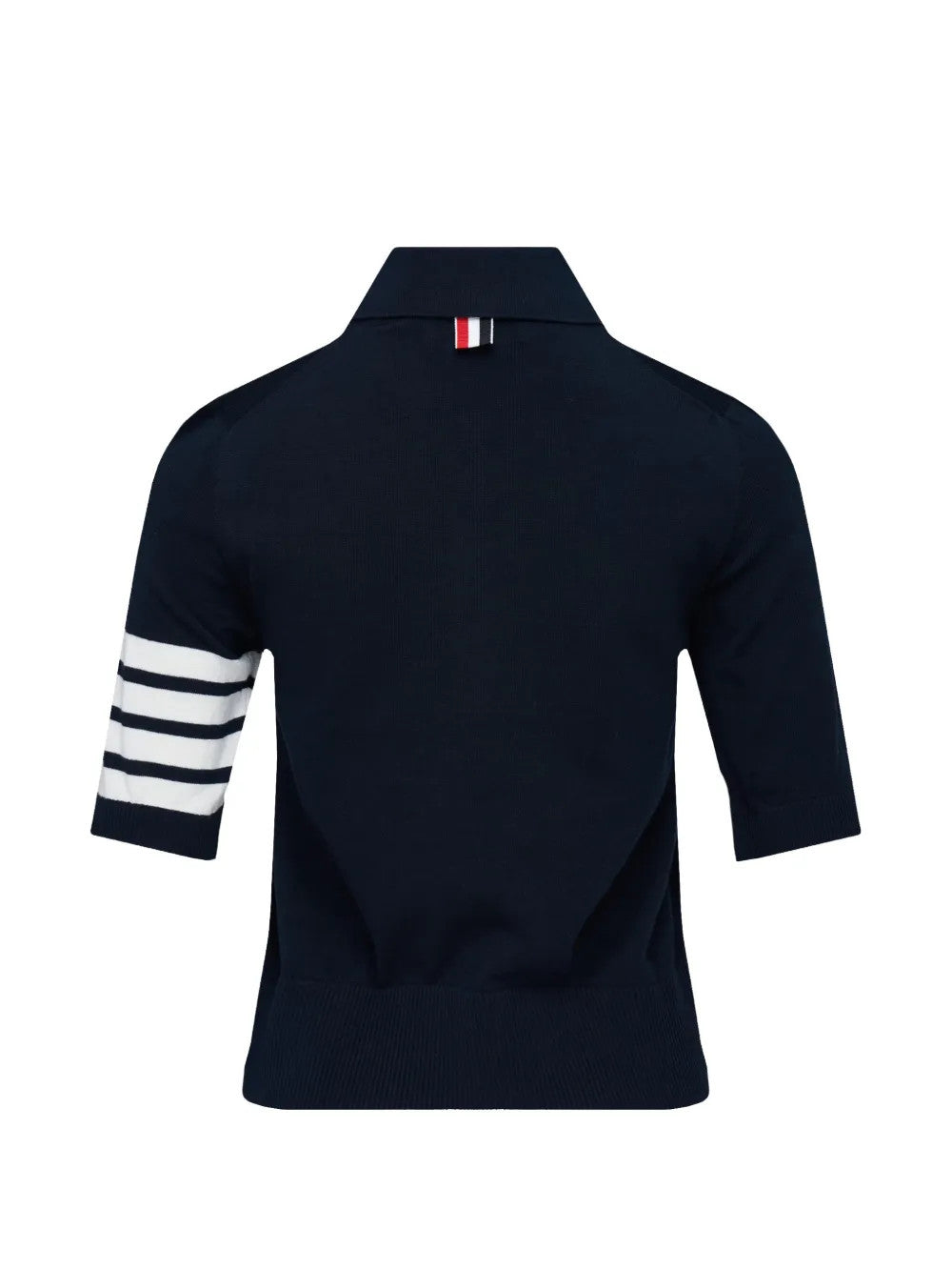 Navy t-shirt, back view