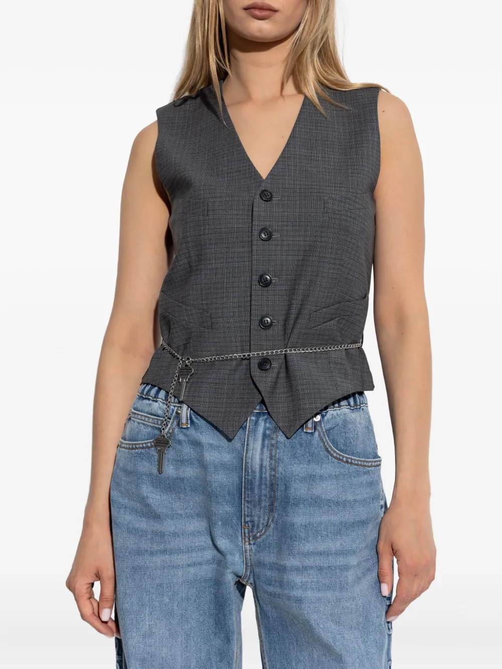 ALEXANDER WANG - Women Chain Tailored Vest – Atelier New York ALEXANDER WANG - Women Chain Tailored Vest – Atelier New York