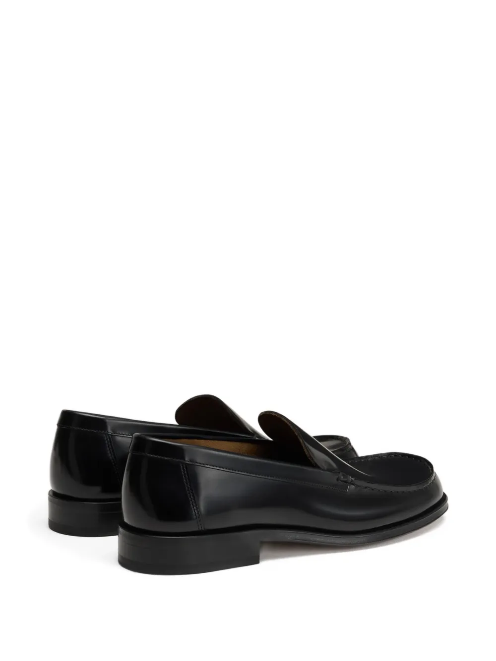 black loafers-mules,back view