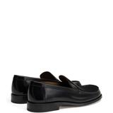 black loafers-mules,back view