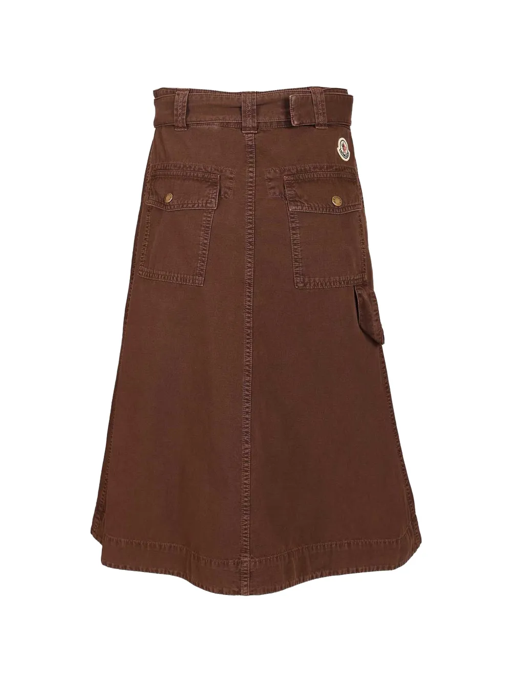 Brown skirt, back view