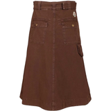 Brown skirt, back view