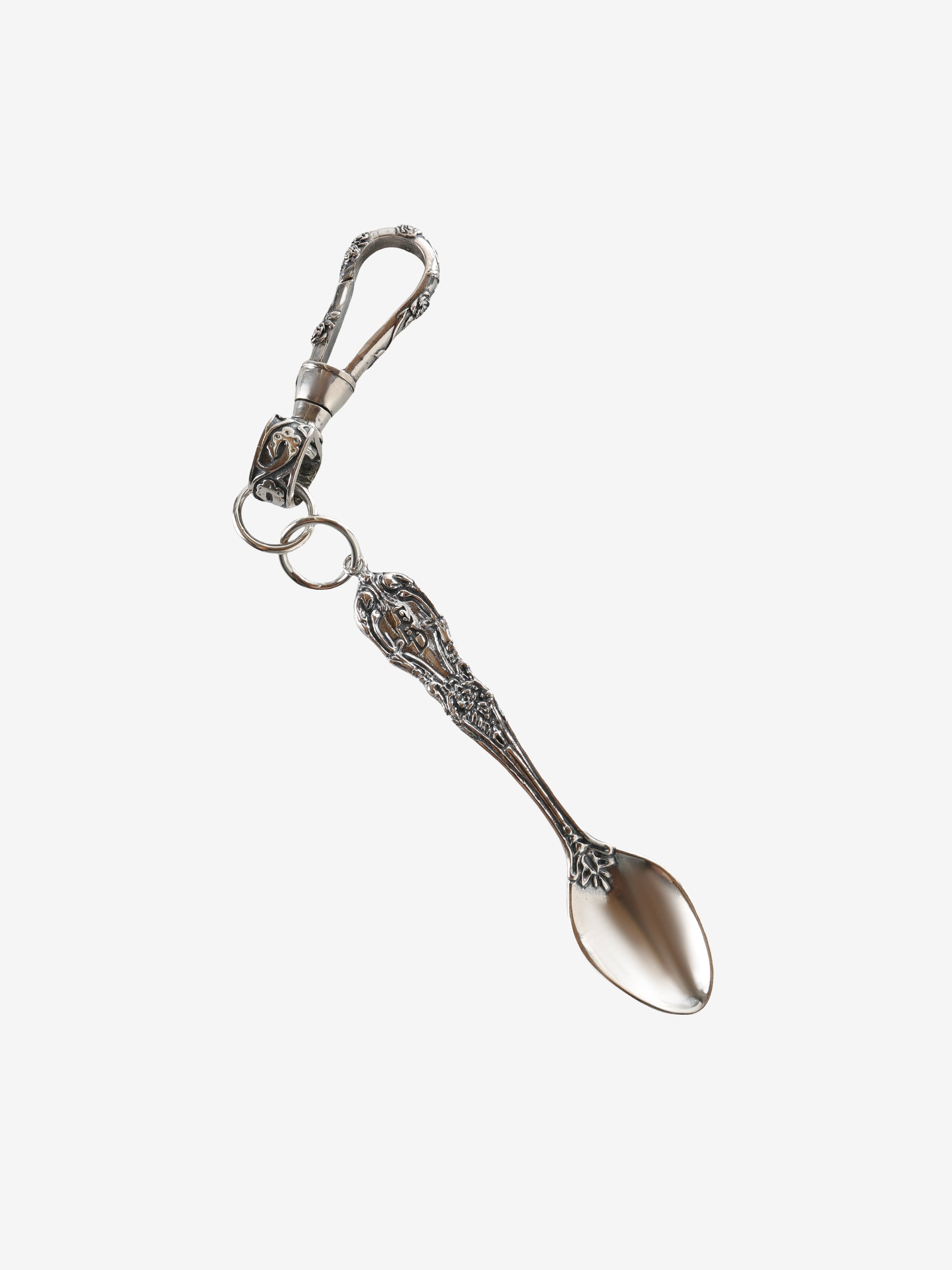 Grey keychain, front view