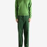 Green knitwear, full body view