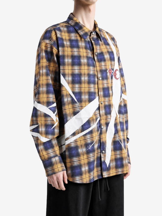 Yellow shirt worn by a person, showing the shirt fit