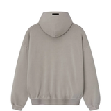 Grey hoodies, back view