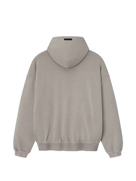 Grey hoodies, back view