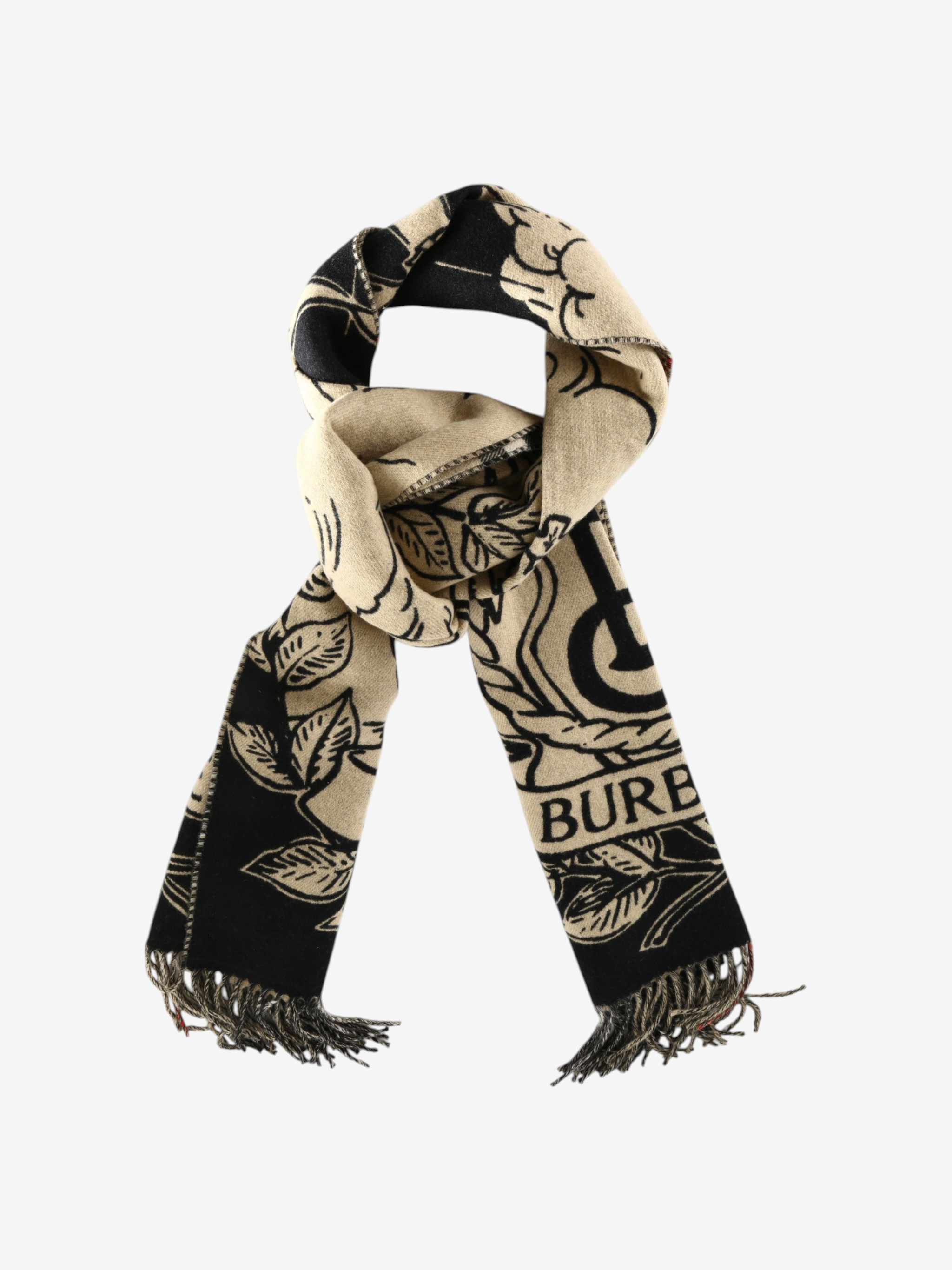 Tan scarf, front view