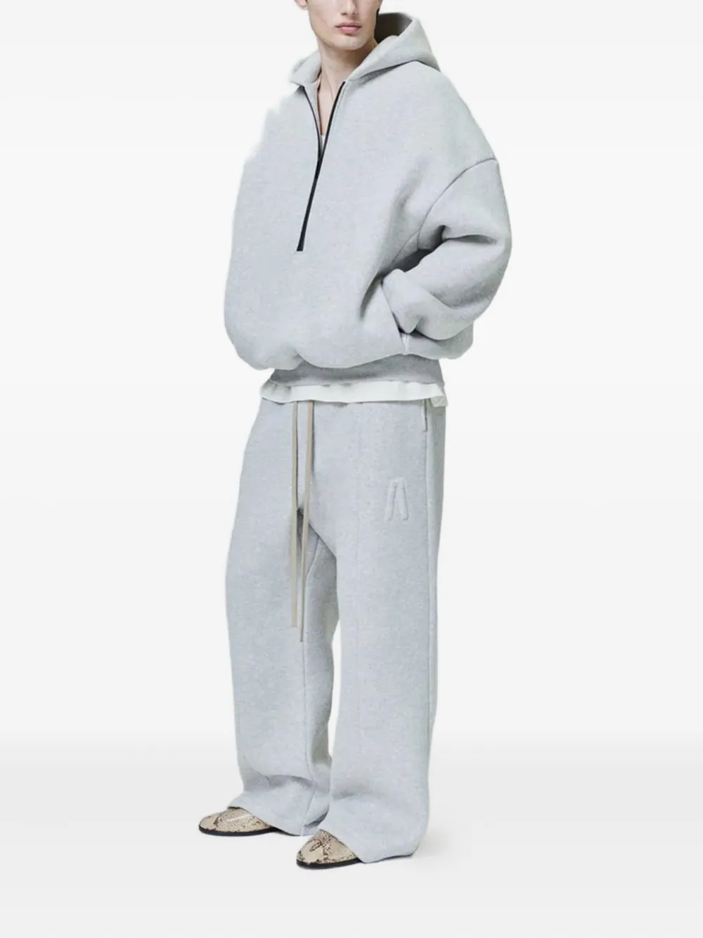 Grey hoodie,full body view