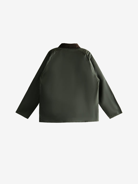 Green jacket, back view