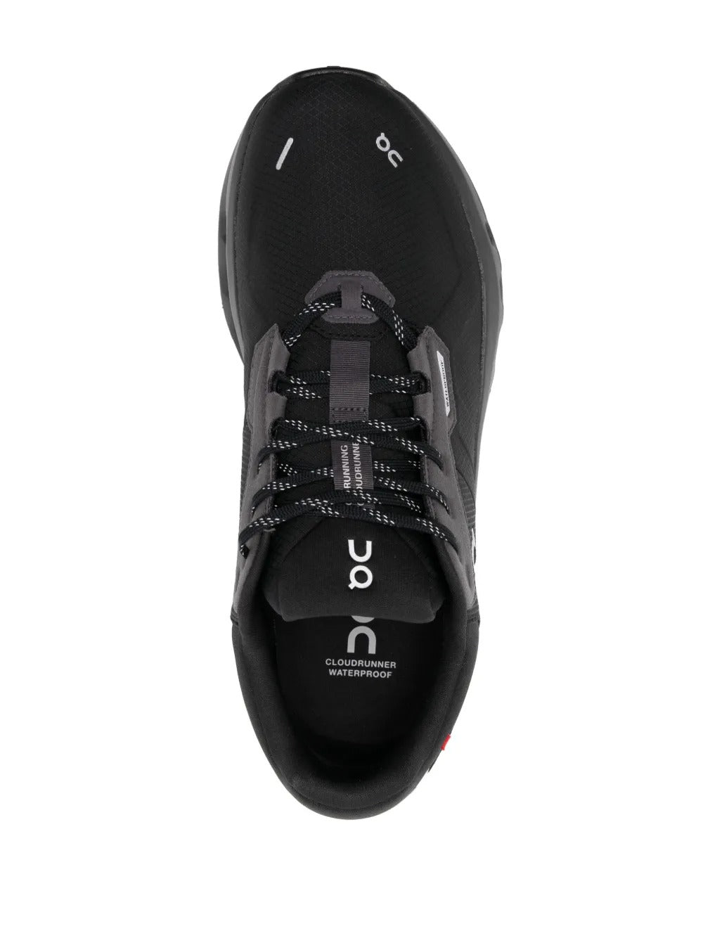 Black sneaker, front view