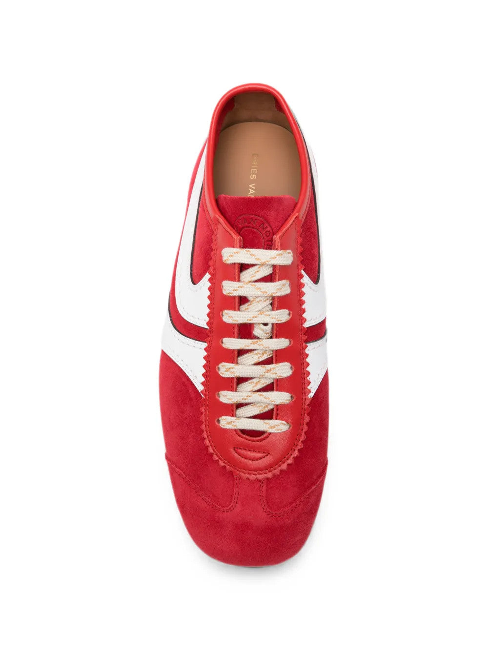 Red shoes, front view