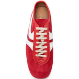 Red shoes, front view