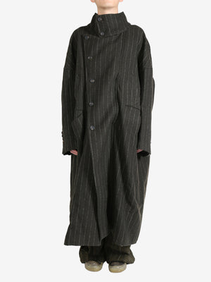 ZIGGY CHEN - Men Oversized High Collar Long Coat