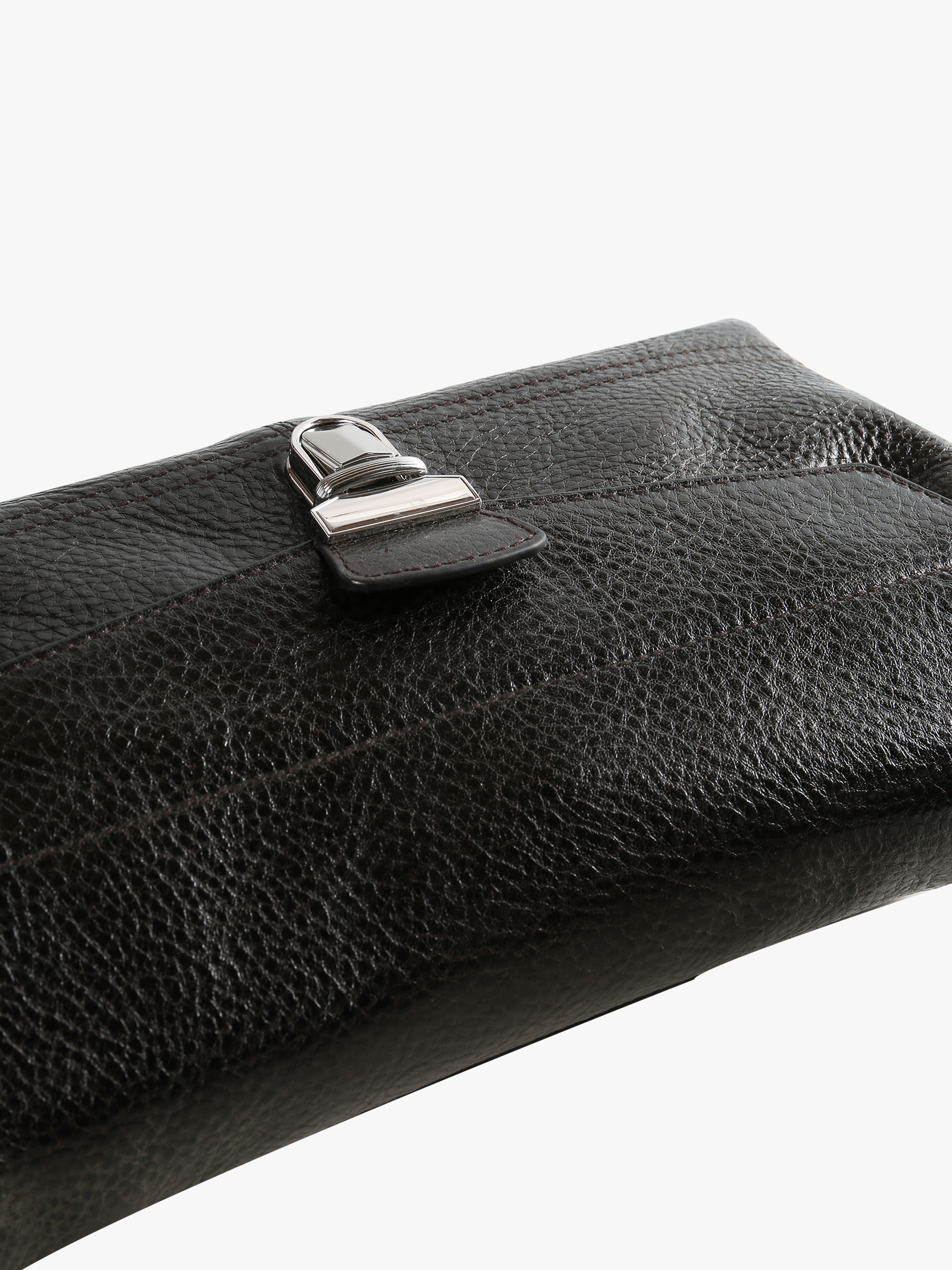 Close up of black bags, showing texture of the fabric