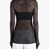 Black top, full body view