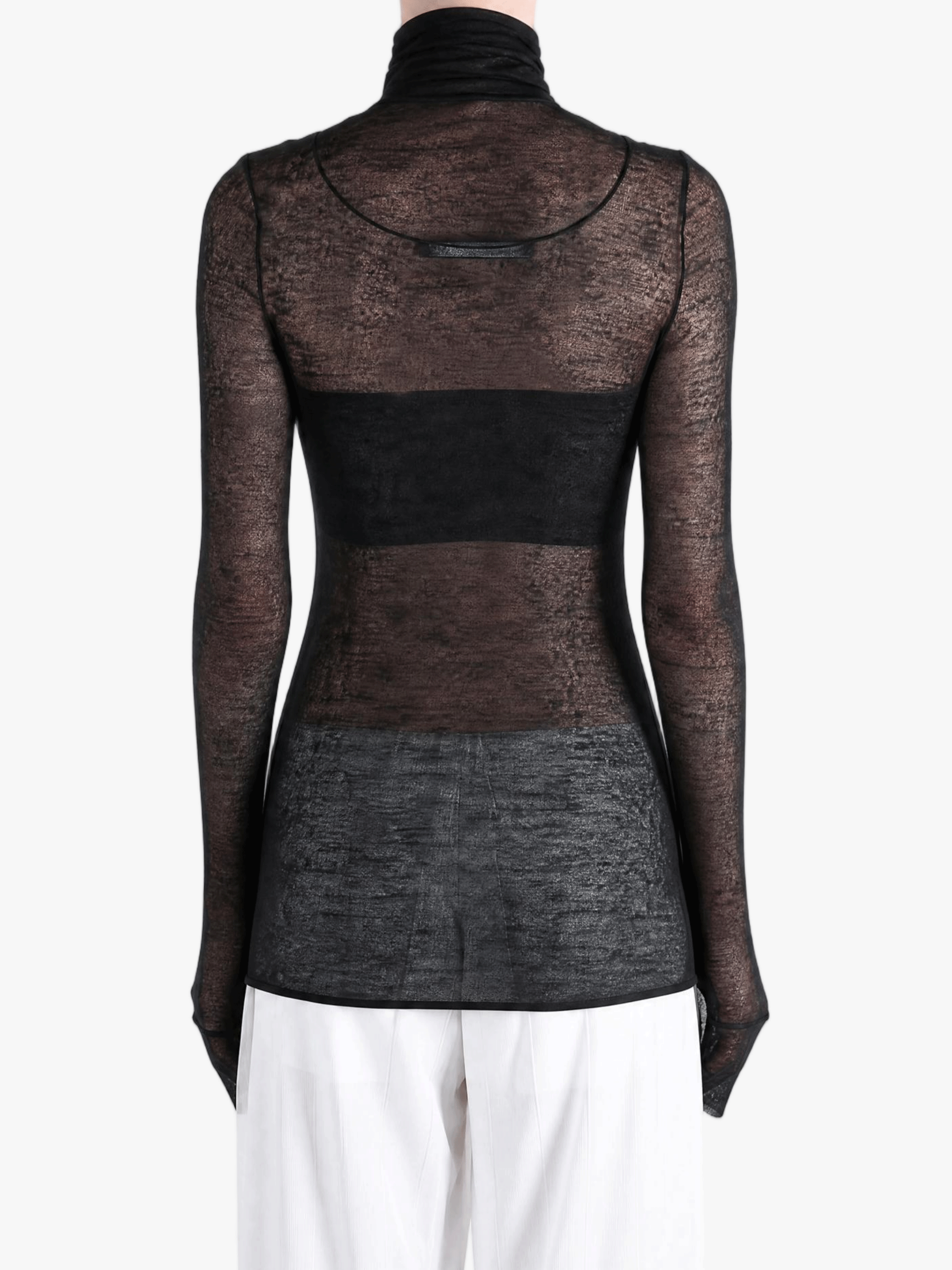 Black top, full body view