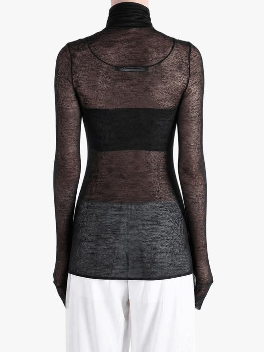 Black top, full body view