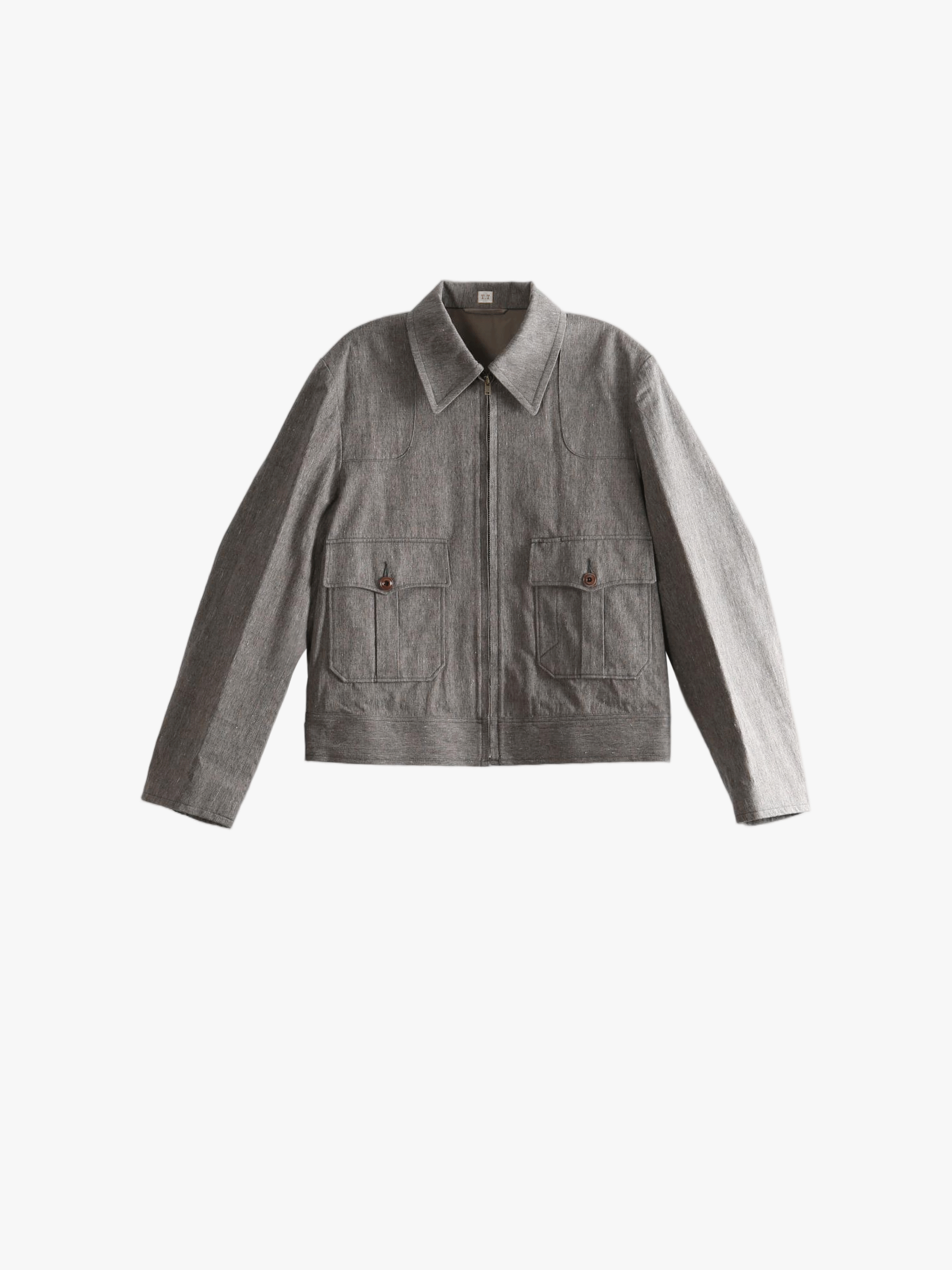 Grey jacket, front view