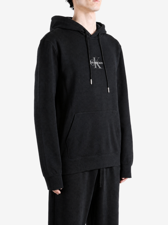 Black hoodie, full body view