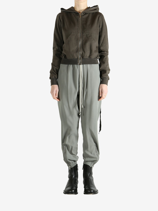 Grey sweats-hoodies, full body view