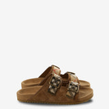 Brown sandals, front view