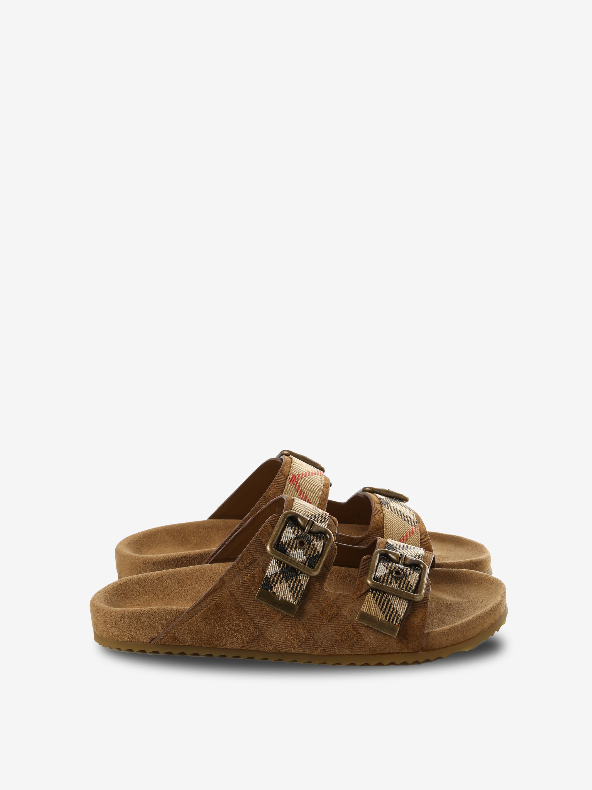 Brown sandals, front view