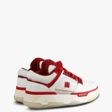Red shoes, back view