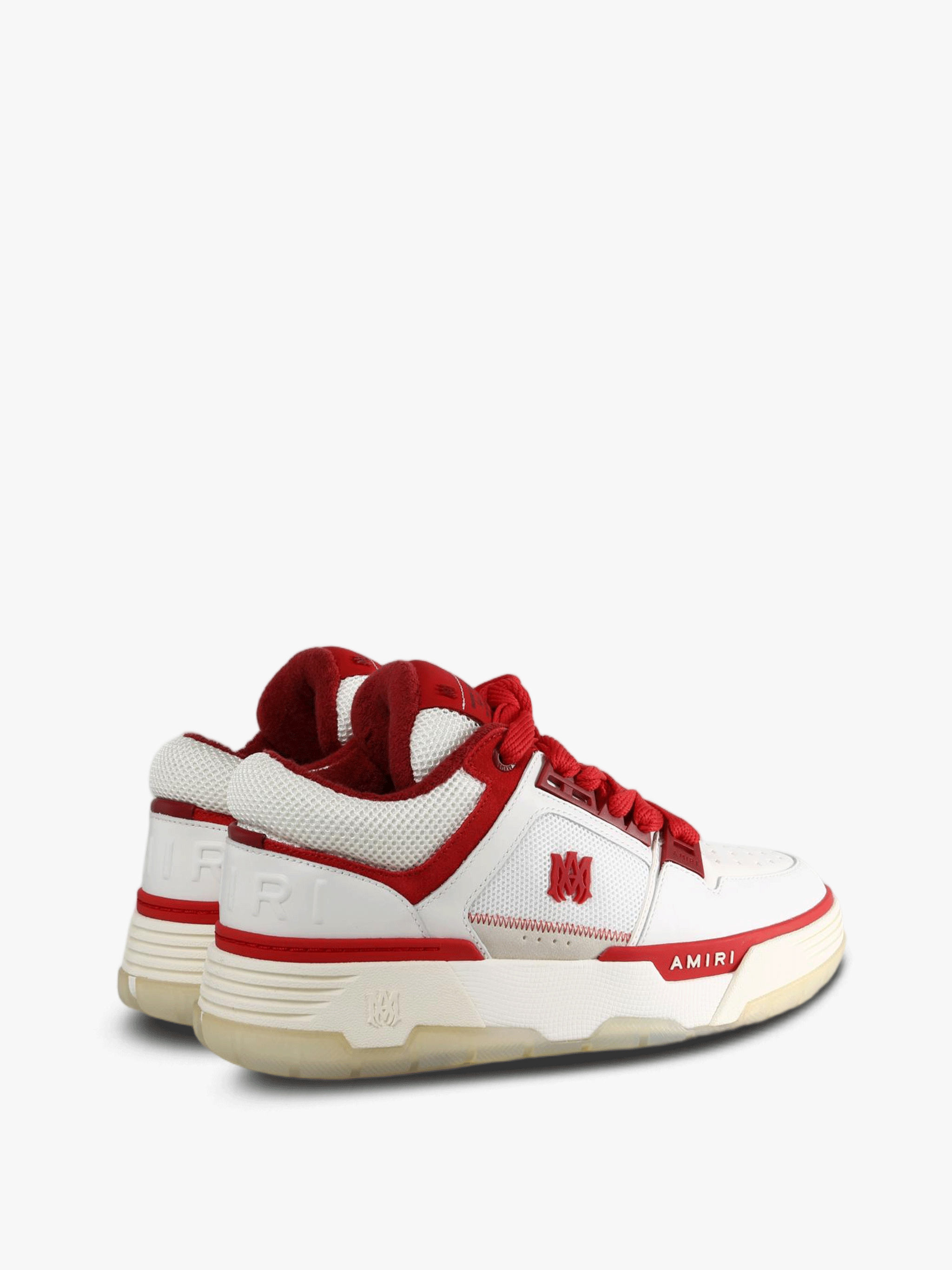 Red shoes, back view