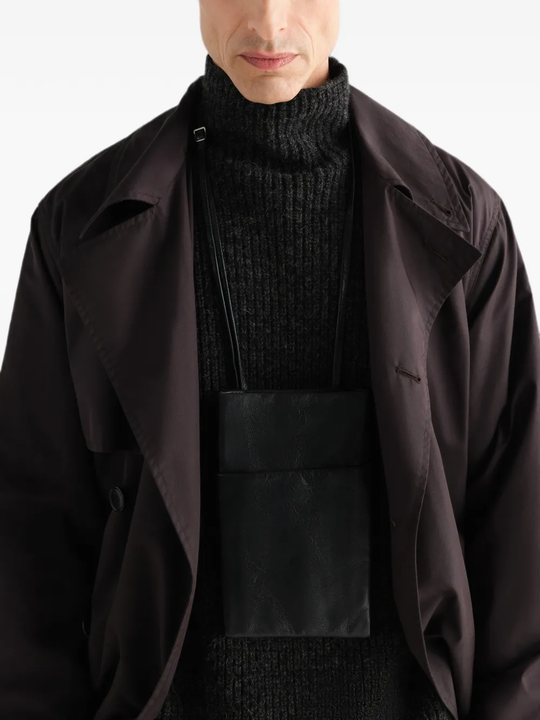 Black bag worn by a person, showing the bag fit
