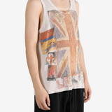 White t-shirt worn by a person, showing the t-shirt fit