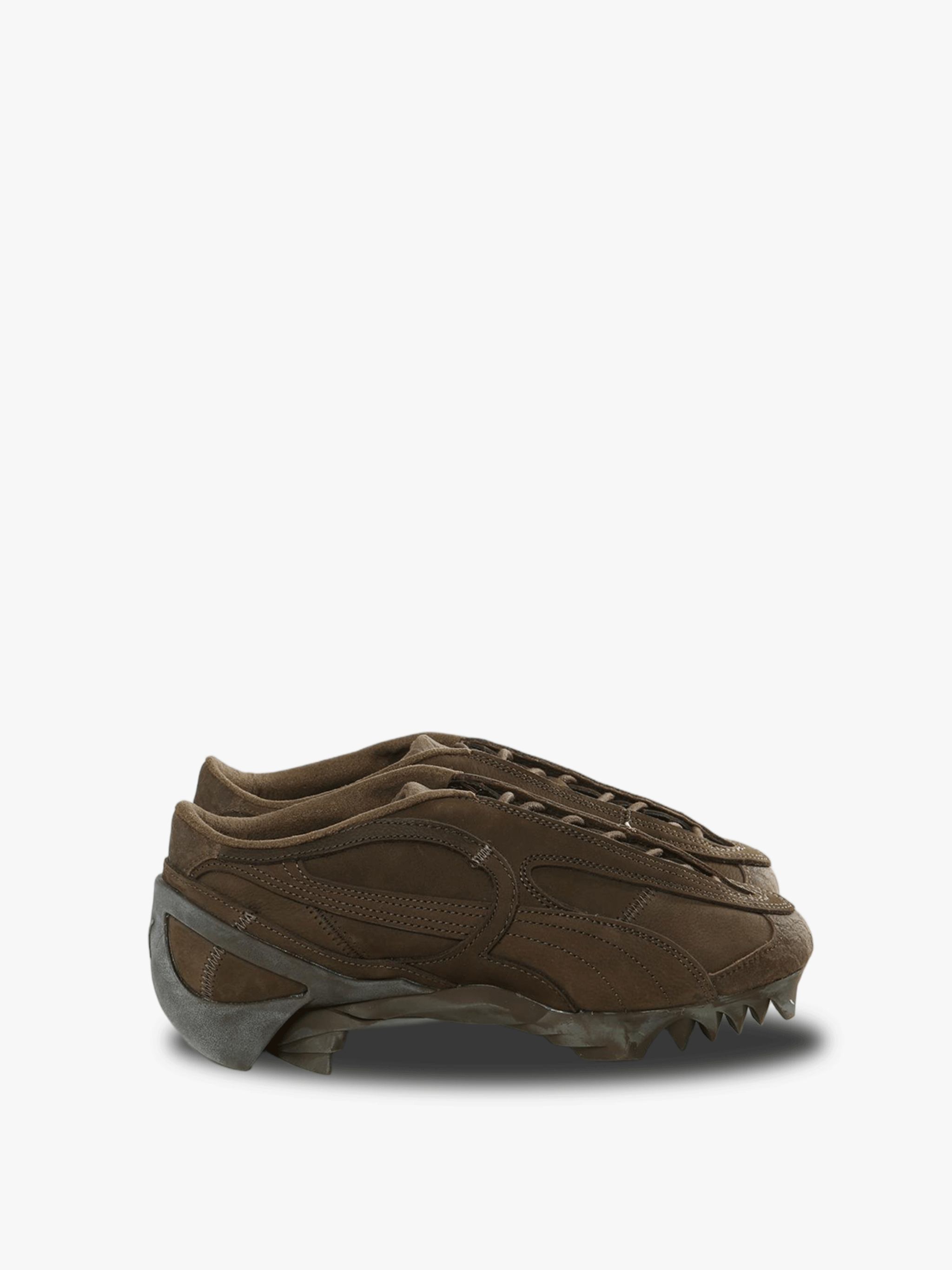 Brown sneakers, front view